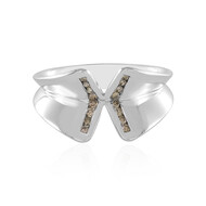 I2 Champagner-Brillant-Silberring (de Melo)
