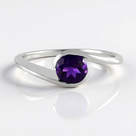 Anello in argento con Ametista Zambiana (de Melo)