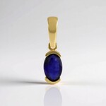 Ciondolo in argento con Zaffiro Blu del Madagascar