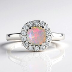 Anello in argento con Opale di Welo