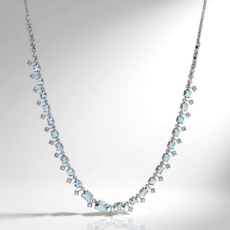 Collier en or et Aigue-Marine du Brésil AAA (CIRARI)
