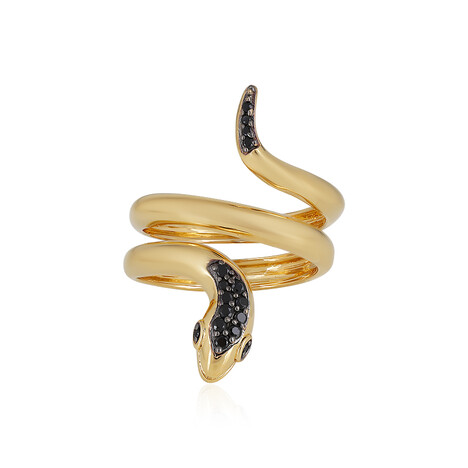 Schwarzer Spinell-Silberring