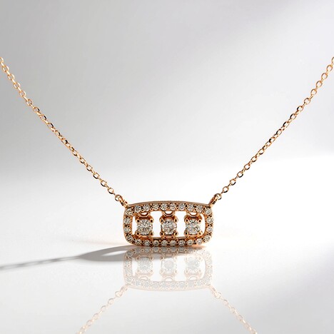 Collana in oro con Diamante Rose de France SI1 di Argyle (Annette)