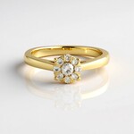 Anello in argento con Diamante Cioccolato I2