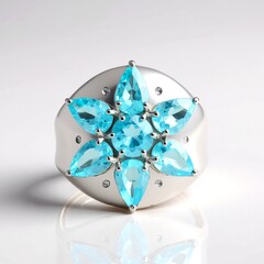 Anello in argento con Apatite Blu (de Melo Essence)