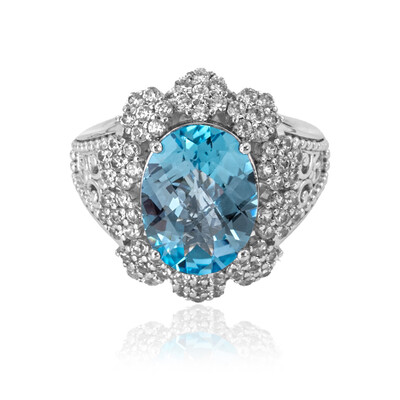 Himmelblauer Topas-Silberring (Dallas Prince Designs)