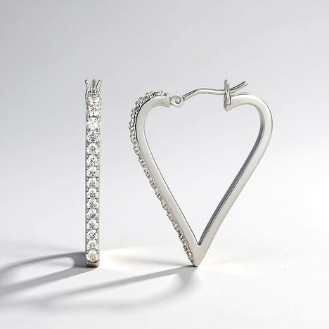 Orecchini in argento con Zircone (Adela Silber)
