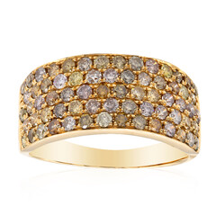 Gouden ring met SI2 Fancy Diamanten (CIRARI)