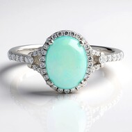 Bague en or et Opale Welo AAA