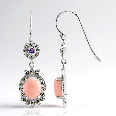 Orecchini in argento con Opale Rosa (Annette classic)