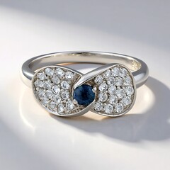 Anello in argento con Zaffiro della Tanzania