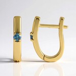 Orecchini in argento con Diamante Blu I2