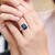 Anello in argento con Topazio Blu Londra (de Melo Essence)