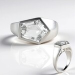 Anello in argento con Quarzo Bianco