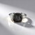 Anello in argento con Quarzo Rutilato Nero