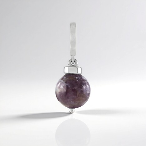 Ciondolo in argento con Lepidolite (MONOSONO COLLECTION)