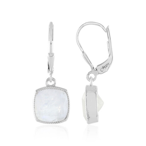 Pendientes en plata con Piedra de Luna arcoíris