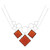 Orange Agate Silver Necklace