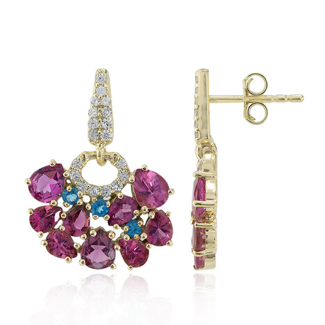 Boucles d'oreilles en or et Tourmaline rose (Adela Gold)