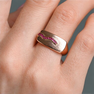 Anello in argento con Tormalina Rosa Nigeriana (SAELOCANA)