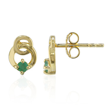Boucles d'oreilles en argent et Emeraude du Brésil