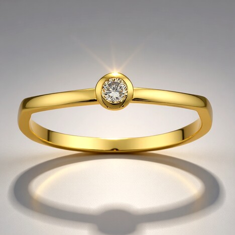 Anello in oro con Diamante Champagne d'Argyle SI2 (de Melo)