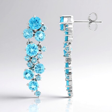 Orecchini in argento con Apatite Blu (de Melo Essence)