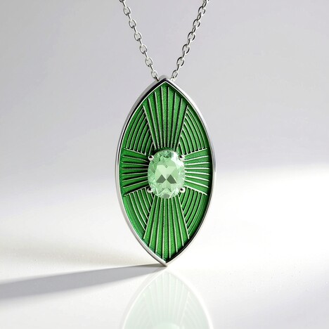 Collana in argento con Ametista Verde (Adela Silber)