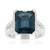 Zilveren ring met een Londen-blauwe topaas (de Melo Essence)