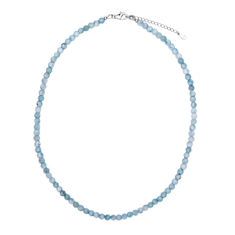 Larimar-Silberhalskette