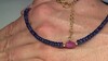 Collar en plata con Zafiro azul de Madagascar (Riya)