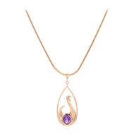 Sibirischer Amethyst-Silberhalskette