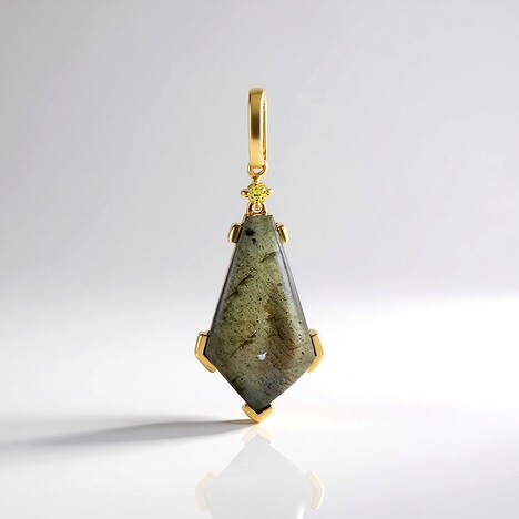 Pendentif en argent et Labradorite dorée de Maniry (KM by Juwelo)