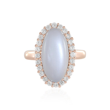 Anillo en plata con Piedra de Luna blanca (KM by Juwelo)