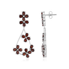 Boucles d'oreilles en argent et Grenat du Mozambique