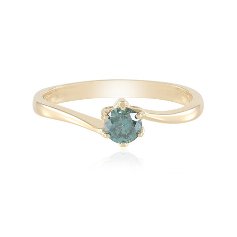 Gouden ring met een I2 Blauwe Diamant (SUHANA)