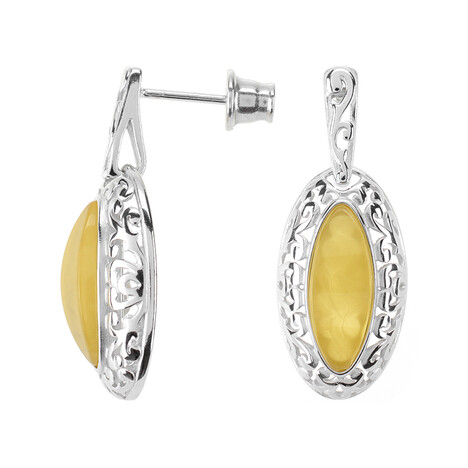 Baltischer Bernstein-Silberohrringe (dagen)