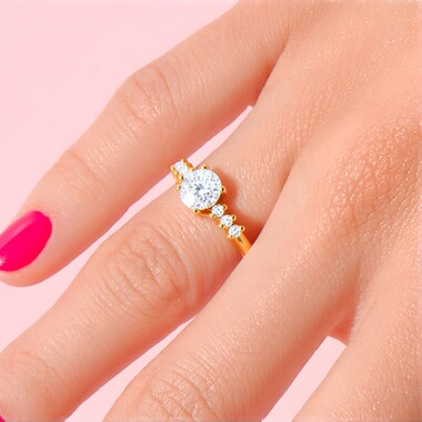 Anello in oro con Diamante SI1 (G) (Annette)