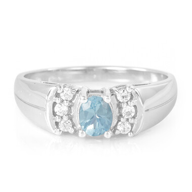 Blauer Apatit-Silberring