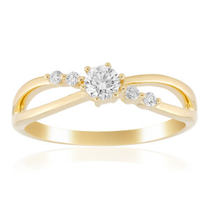 Gouden ring met een Diamant SI1 (G) (Annette)