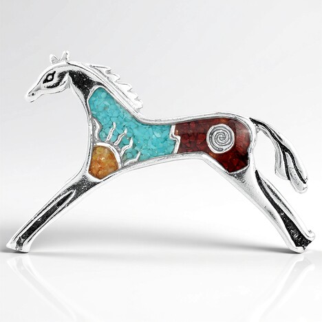 Spilla in argento con Diaspro Paesaggio (Desert Chic)