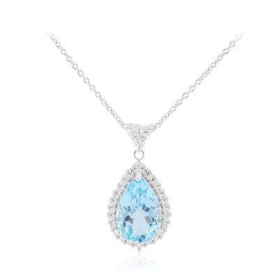 Collana in argento con Topazio Blu Cielo