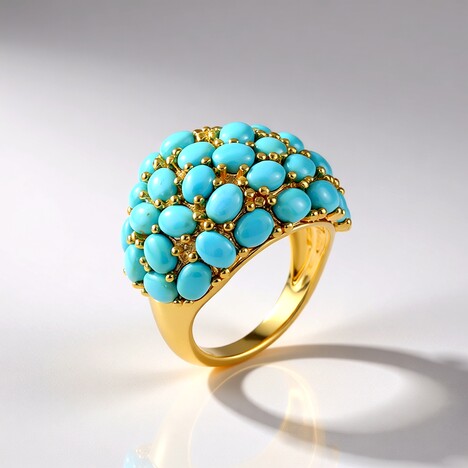 Anello in argento con Turchese Sleeping Beauty (Faszination Türkis)