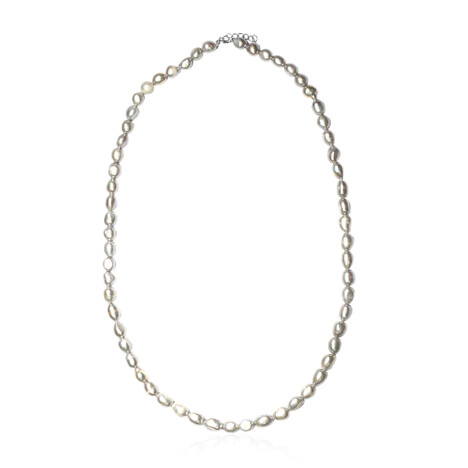 Süßwasserzuchtperlen-Silberhalskette (TPC)
