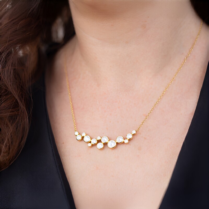 Collar en plata con Zircón (Adela Silber)