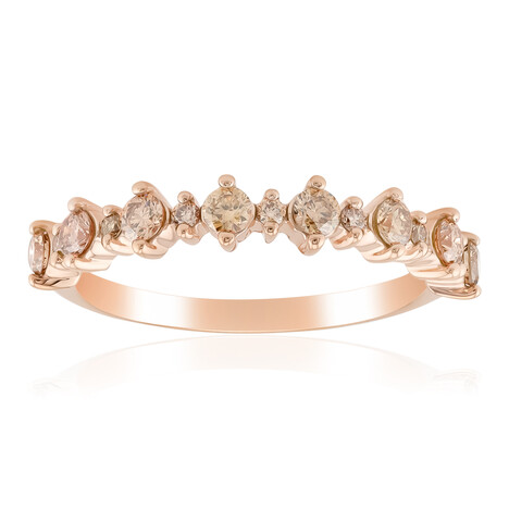 Gouden ring met SI1 Argyle Rose De France Diamanten (Annette)