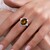 Bague en argent et Quartz cognac