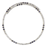 Edelstein-Stahlhalsreif (Riya)