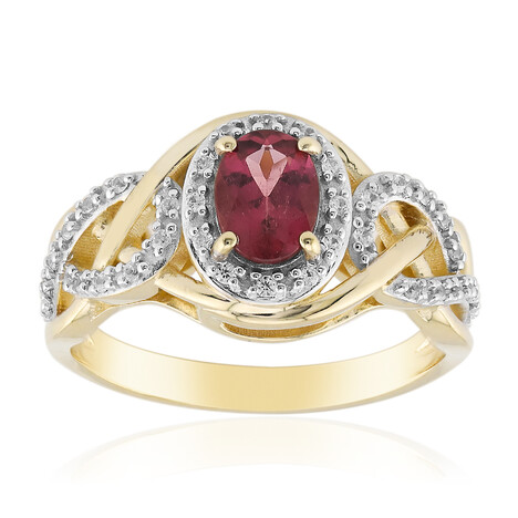 Anello in oro con Tormalina Rosa Brasiliana (Rifkind 1894 Collection)