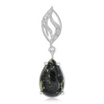 Pendentif en argent et Larme d'Apache doré